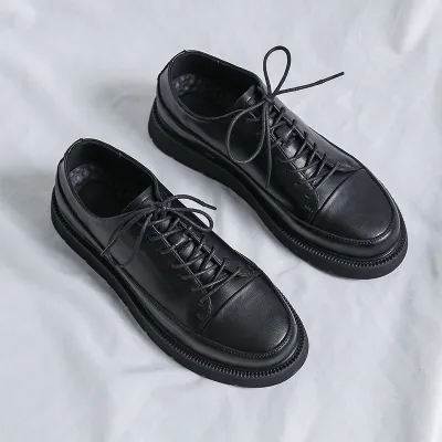 Genuine Leather Round Toe Oxford Shoes